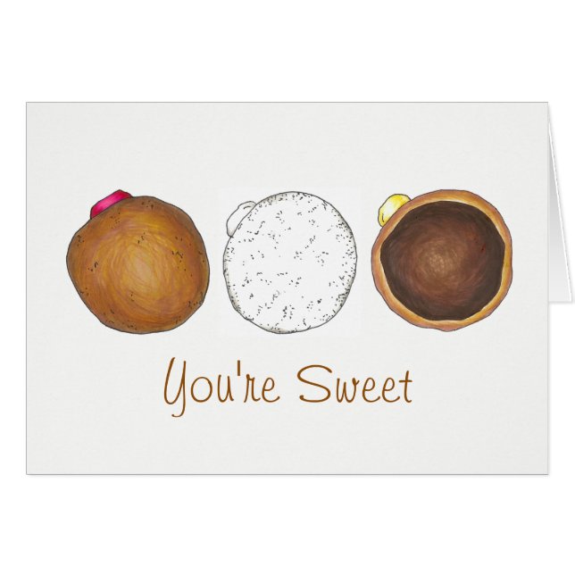 Gracias eres dulce rellena Jelly Donut Doughnut (Anverso (Horizontal))