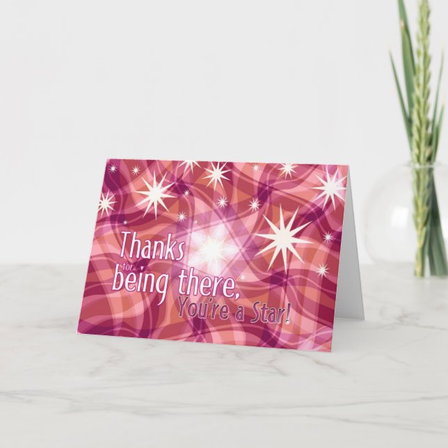 Gracias eres una tarjeta de apreciación de estrell (Anverso)