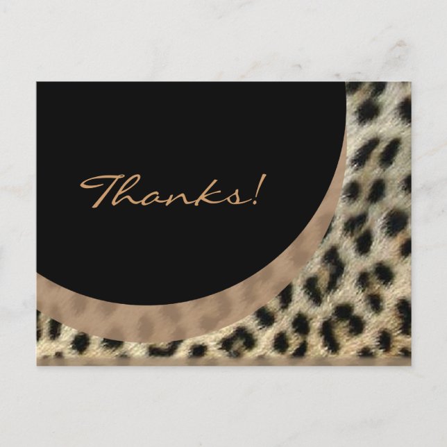 Gracias estampado leopardo de las postales (Anverso)