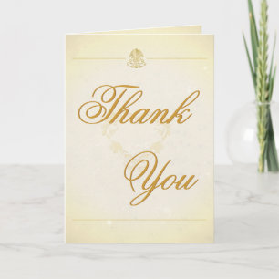 Gracias Estilo de papel de pergamino de tarjetas