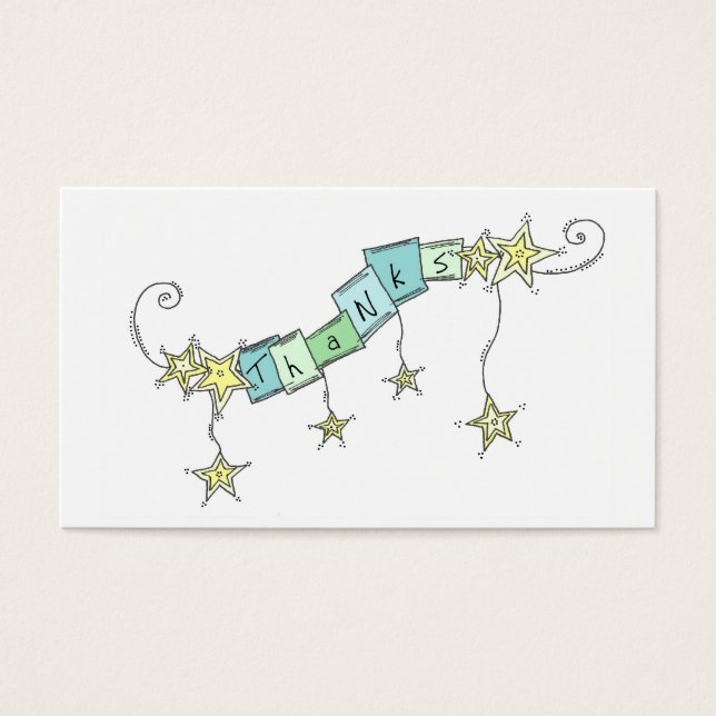 Gracias Estrellas Verde azuladas Gratitude Small (Frente)