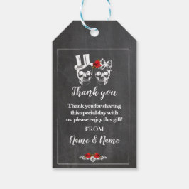 Gracias Etiqueta Calaveras Rústicas Favor de las E