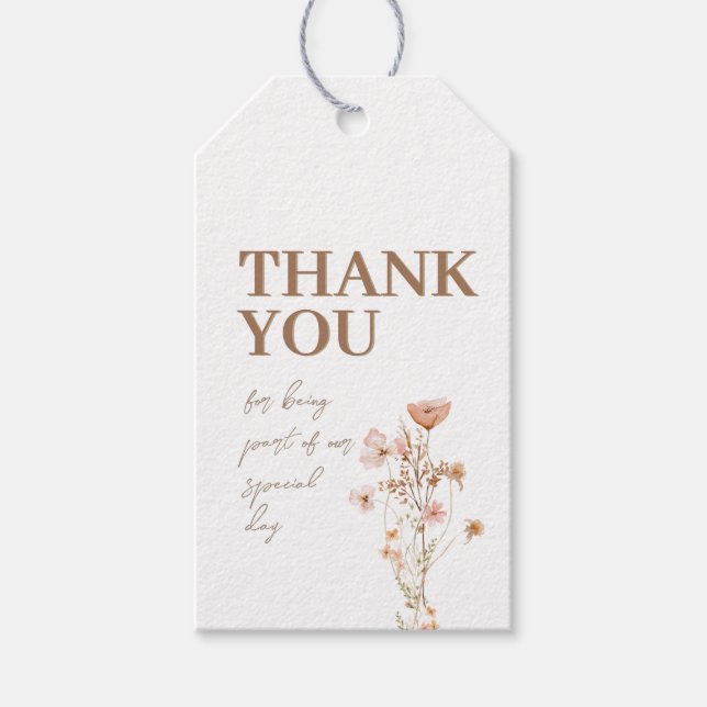 Gracias etiqueta de regalo (Anverso)