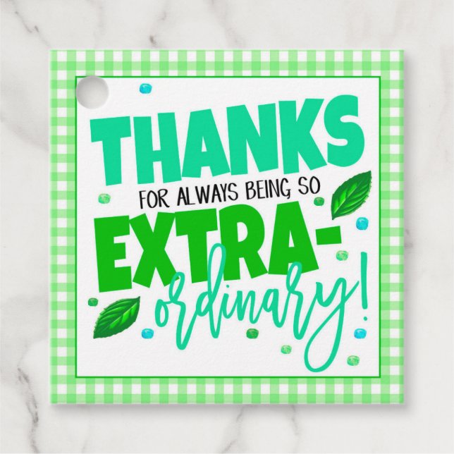 Gracias etiqueta de regalo (Anverso)