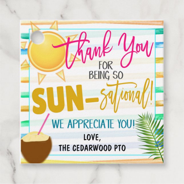 Gracias etiqueta de regalo (Anverso)