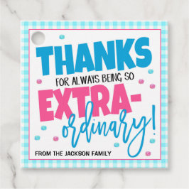 Gracias etiqueta de regalo