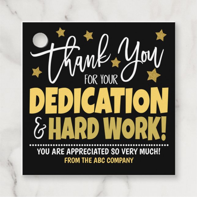 Gracias etiqueta de regalo (Anverso)