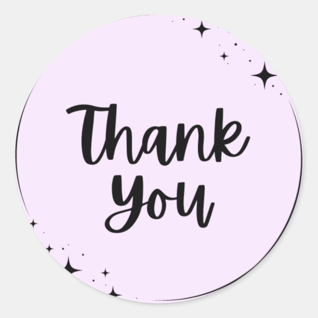 Gracias Etiqueta redonda (Anverso)