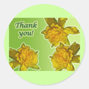 Gracias Fancy Frilled Daffodils Pegatinas