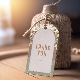 Gracias Favor Etiqueta Vintage Art Nouveau