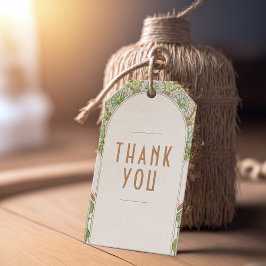 Gracias Favor Etiqueta Vintage Art Nouveau