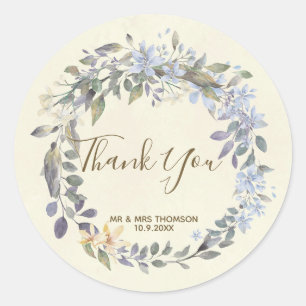 Gracias favorece a los pegatinas boho floral azul