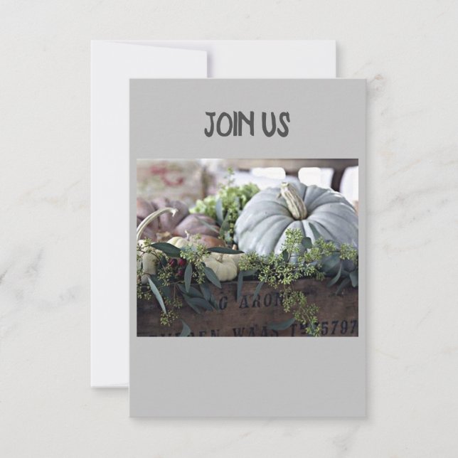 **GRACIAS FIESTA O CENA** INVITACIÓN (Anverso)