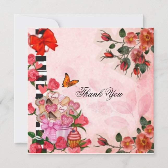 Gracias flores y pasteles (Anverso)