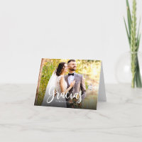 Gracias Foto Elegante Boda Agradecimiento Español