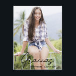 Gracias | Foto Tarjeta Postal de Agradecimiento de<br><div class="desc">Gracias | Tarjeta Postal de Agradecimiento de Graduación con Foto.</div>