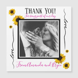 Gracias girasoles dorados simples