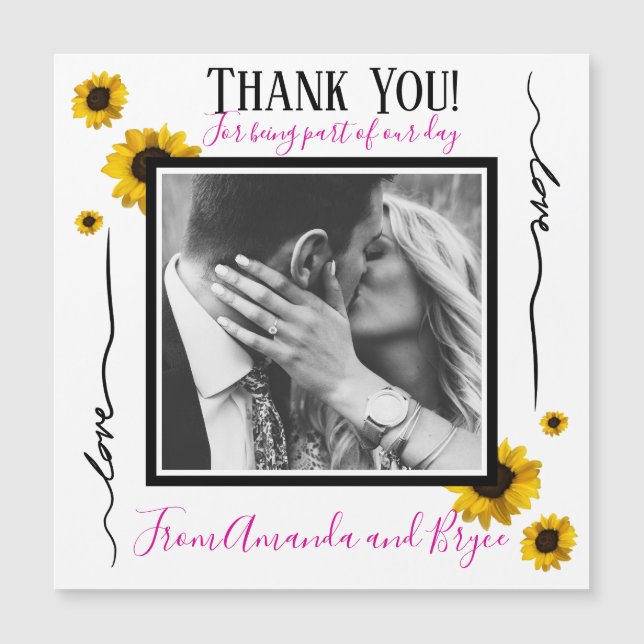 Gracias girasoles dorados simples (Anverso)