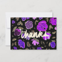 Gracias Gold y Rosa Grabado en relieve Tarjeta de 