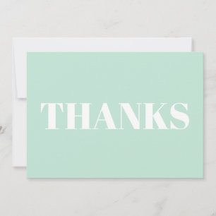 Gracias, gracias, tarjeta blanca verde marino