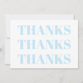 Gracias, Gracias, tarjeta moderna de color azul cl