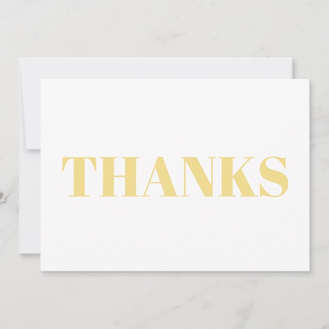 Gracias, Gracias, tarjeta moderna de oro claro bla (Anverso)