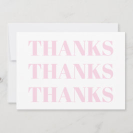 Gracias, gracias, tarjeta moderna rosa claro