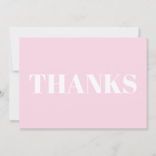 Gracias, gracias, tarjeta moderna rosa claro
