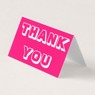 Gracias, gracias, tarjeta plegada blanca rosa fucs