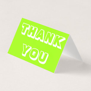 Gracias, gracias, tarjeta plegada verde chartreuse