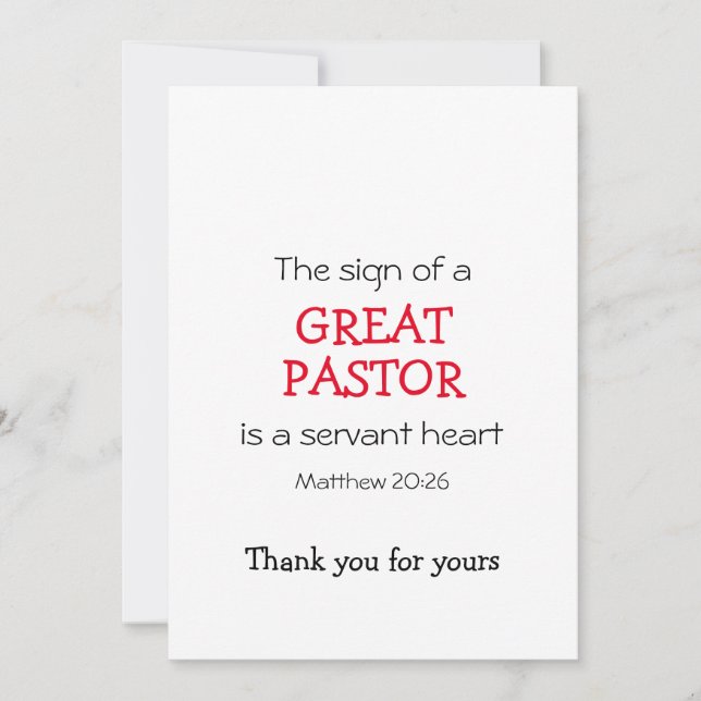 Gracias GRAN PASTOR SERVANT HEART Modern (Anverso)