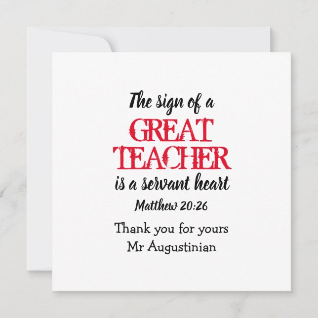 Gracias GRAN PROFESOR DE GRANDES DIARIAS DE CORAZÓ (Anverso)