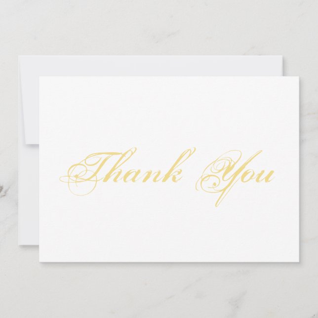Gracias guión blanco claro oro blanco elegante tar (Anverso)