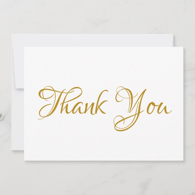Gracias guión elegante tarjeta de nota blanca oscu (Anverso)