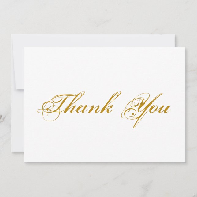 Gracias guión tarjeta de nota elegante dorada oscu (Anverso)
