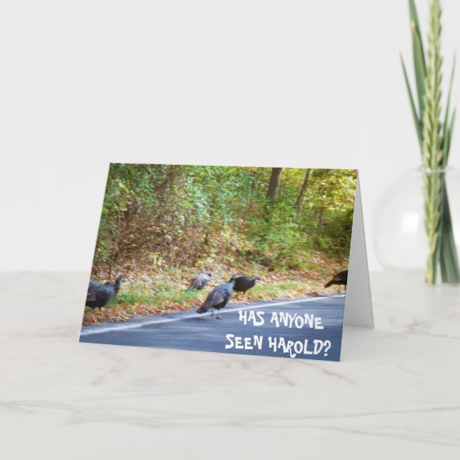 GRACIAS, HAROLD LA tarjeta TURKEYS DESAPARECIDA (Anverso)