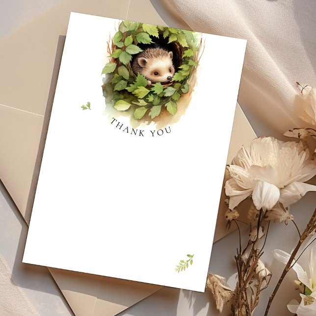 Gracias Hedgehog Woodland Baby Shower Watercolor (Subido por el creador)