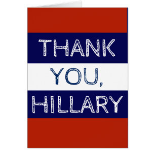Gracias Hillary Rojo Blanco y Azul