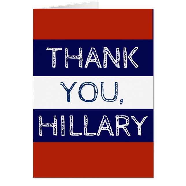 Gracias Hillary Rojo Blanco y Azul (Frente)