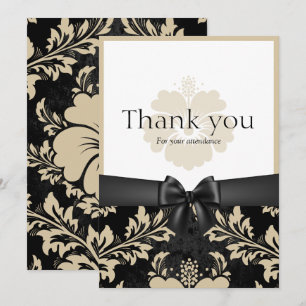 Gracias invitación floral beige de boda