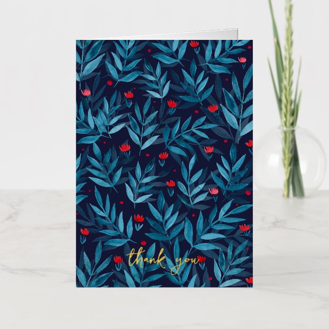 Gracias jardín nocturno Watercolor - turquesa (Anverso)