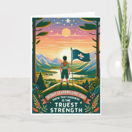 Gracias, Kind Scout Leader. Tarjeta de agradecimie