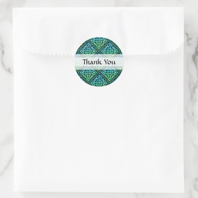 Gracias Knot celta - Pegatinas de la Ronda Verde A (Bolso)