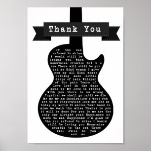 Gracias la impresión lírica de la guitarra de la