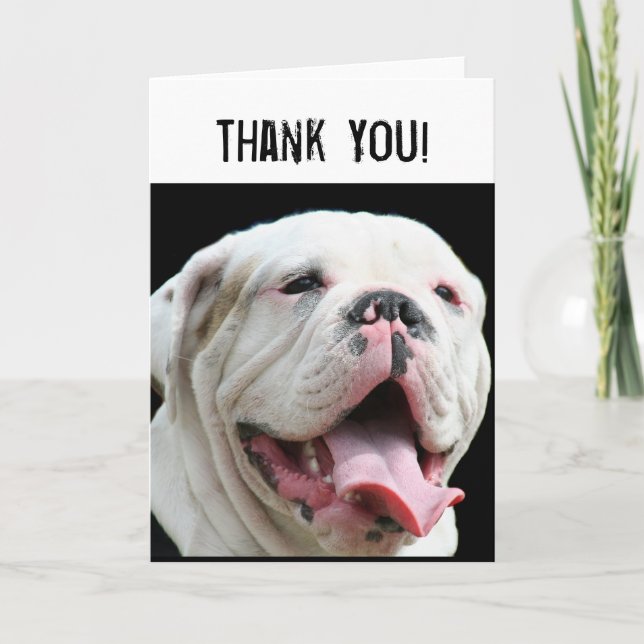 Gracias la tarjeta de felicitación blanca del (Anverso)