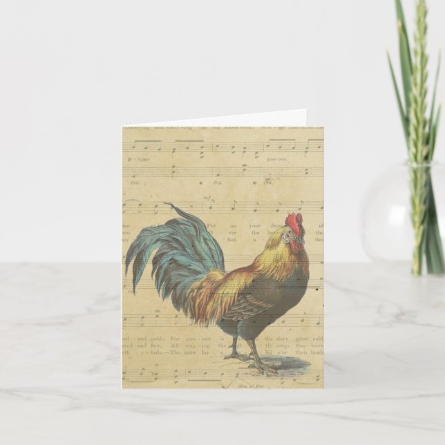 Gracias las notas de la partitura del gallo del (Anverso)