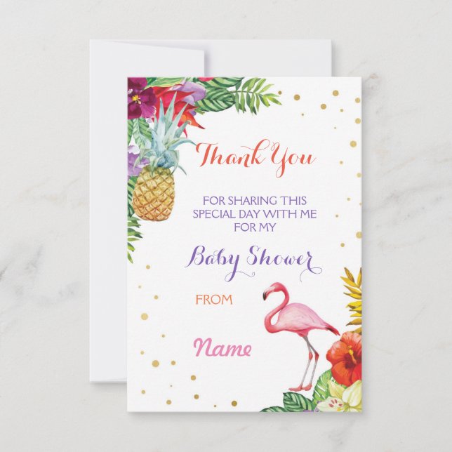 Gracias las tarjetas de Luau de la hawaiana del (Anverso)