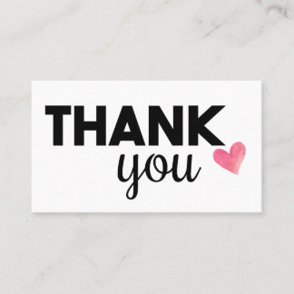 Gracias las tarjetas de visita únicas del corazón