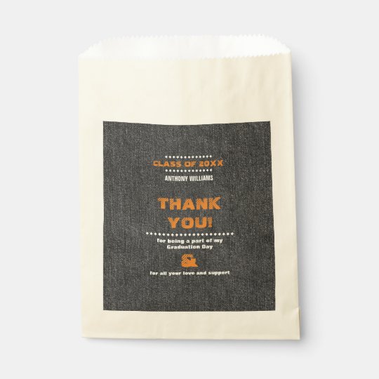 Gracias los bolsos de encargo del favor de la bolsa de papel