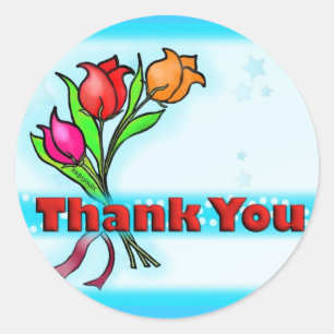 GRACIAS los pegatinas lindos de las flores del